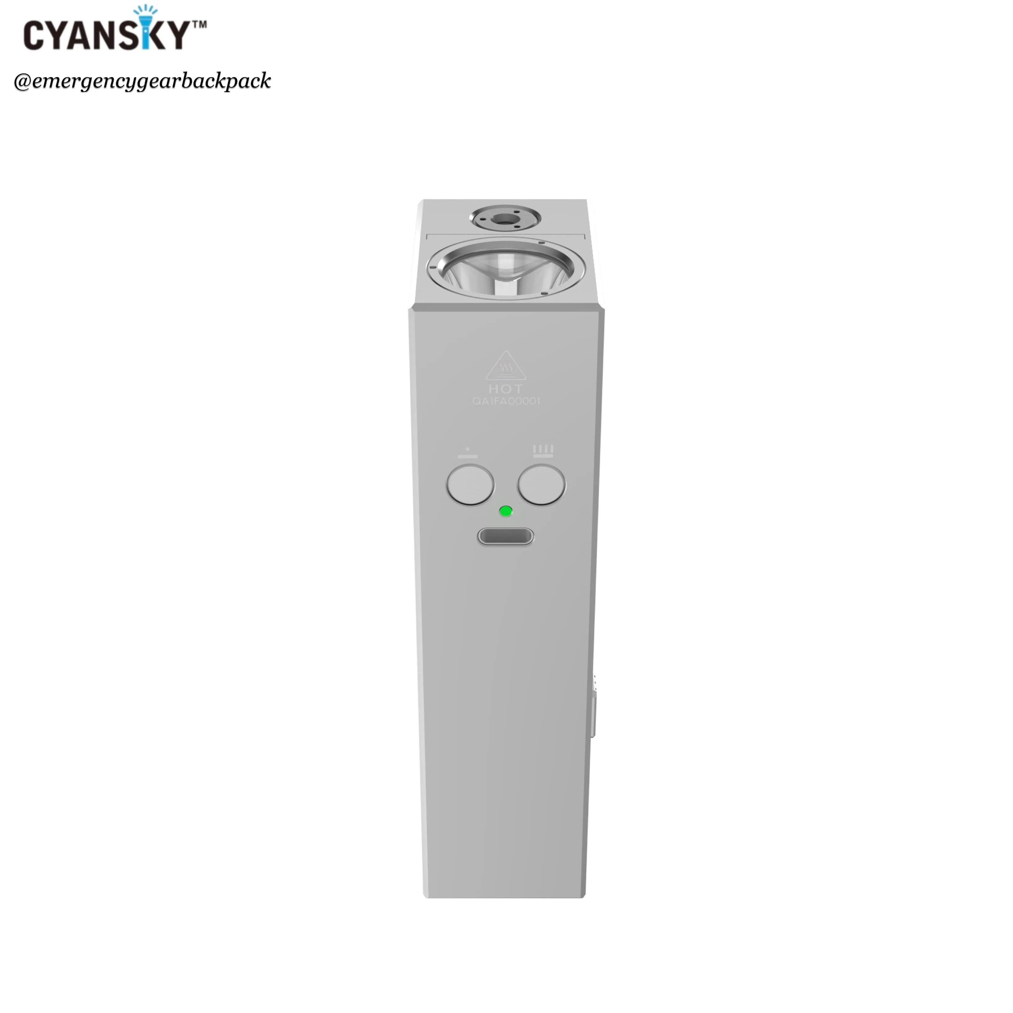 Cyansky Vanguard 1500 Lumens 410M Dual Light Source EDC Flashlight