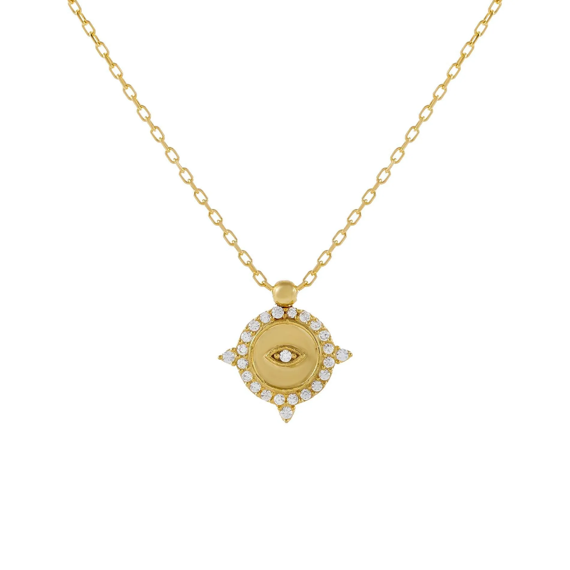 CZ Compass Necklace