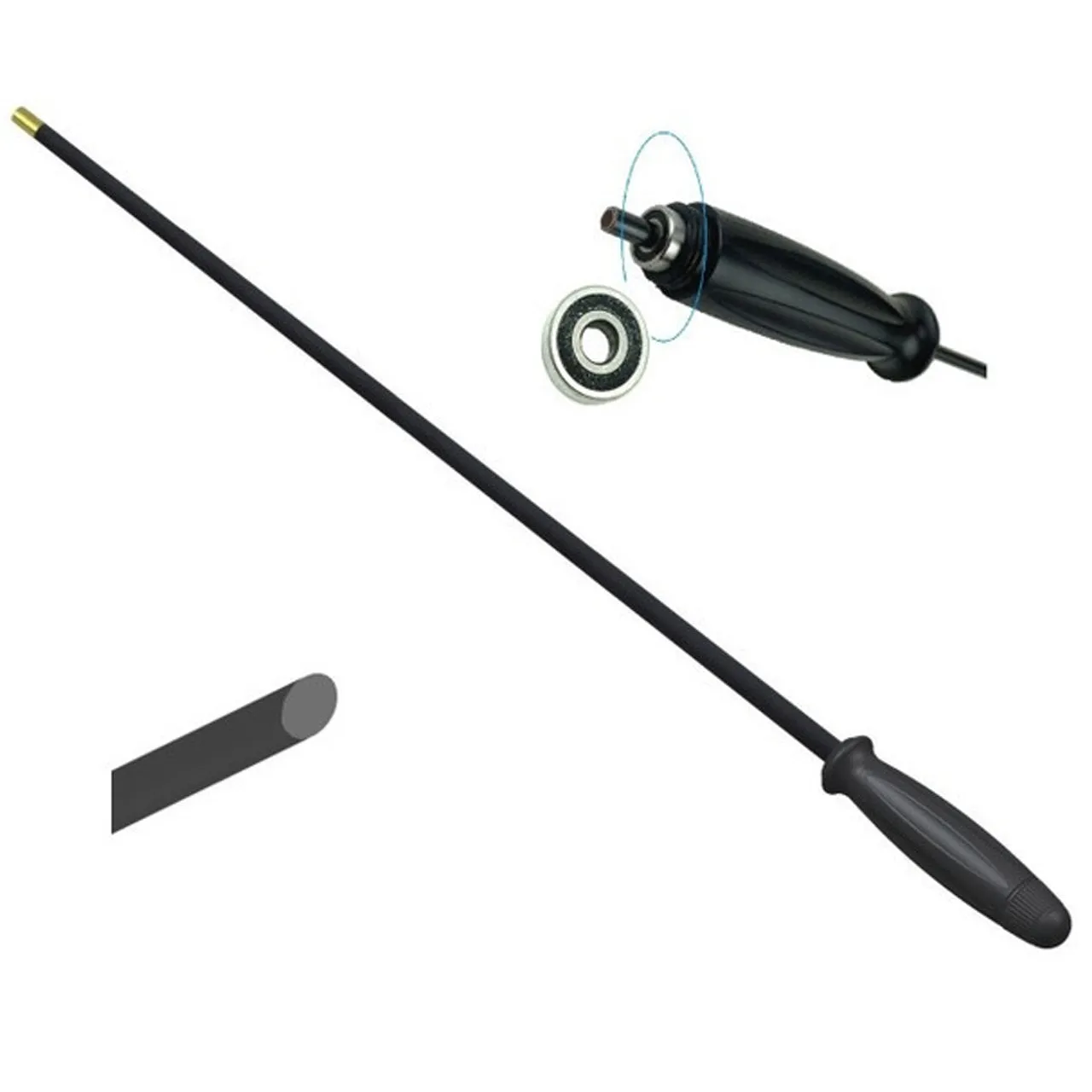 Dingo Gear Rod Carbon Fiber 5mm for .22-30 cal with Rotating Handle
