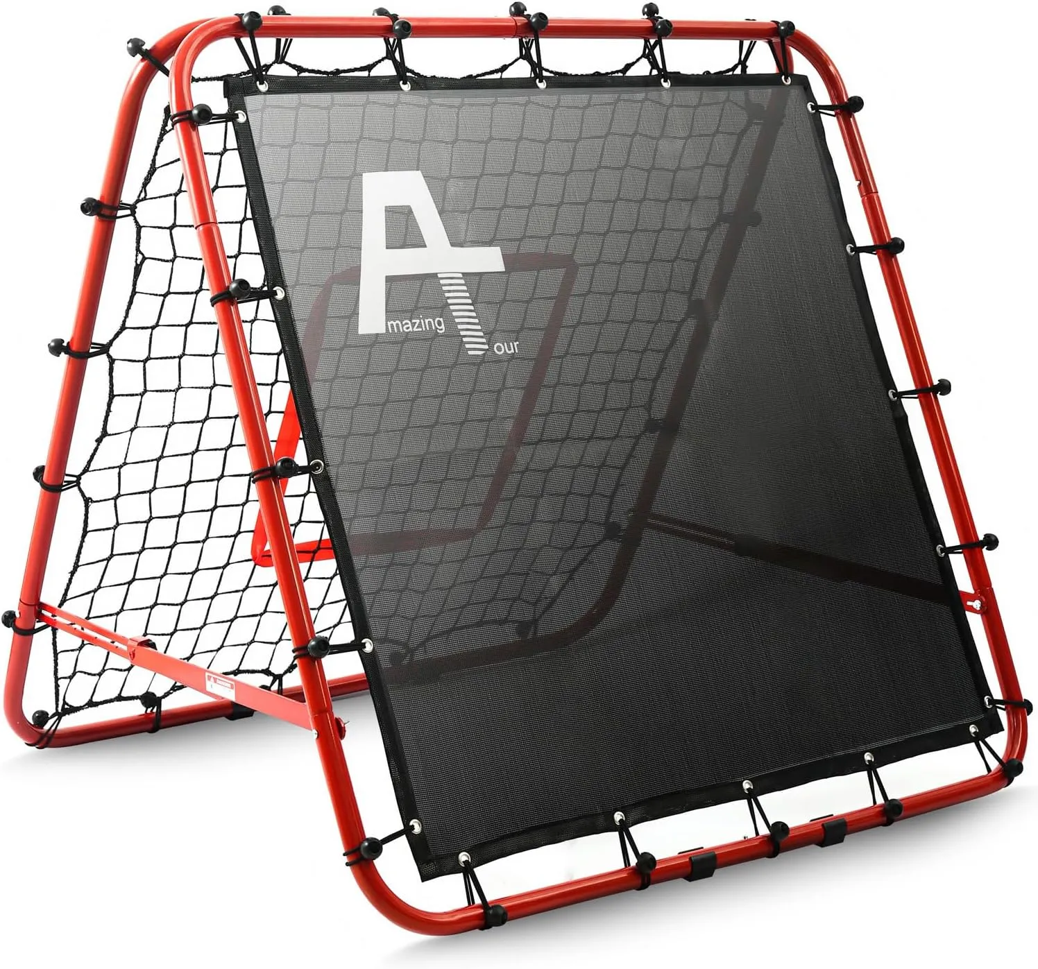 Double Sided Rebounder Net Soccer Training Equipment,Soccer Goal Kickback Target Adjustable for Kids Play Teaching Practise Equipment,Adjustable Portable Soccer Nets for Garden