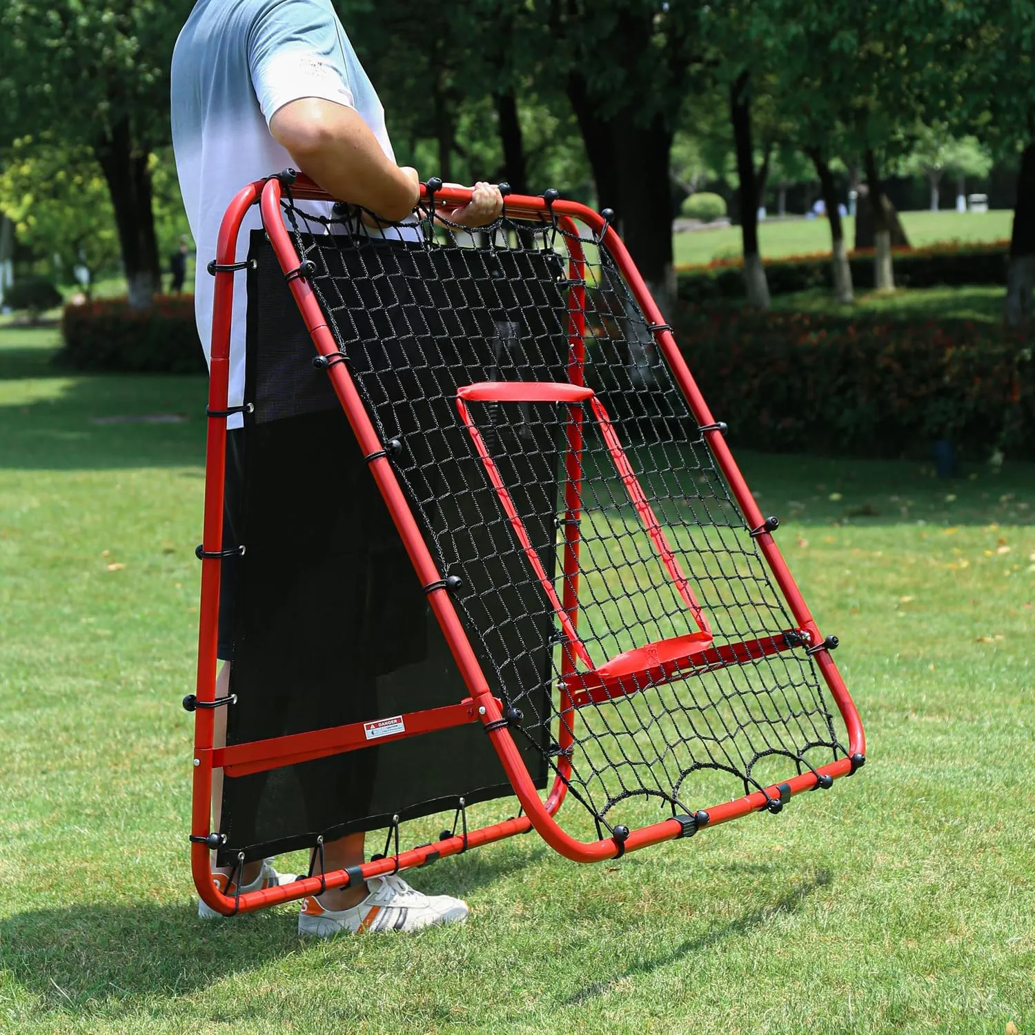 Double Sided Rebounder Net Soccer Training Equipment,Soccer Goal Kickback Target Adjustable for Kids Play Teaching Practise Equipment,Adjustable Portable Soccer Nets for Garden