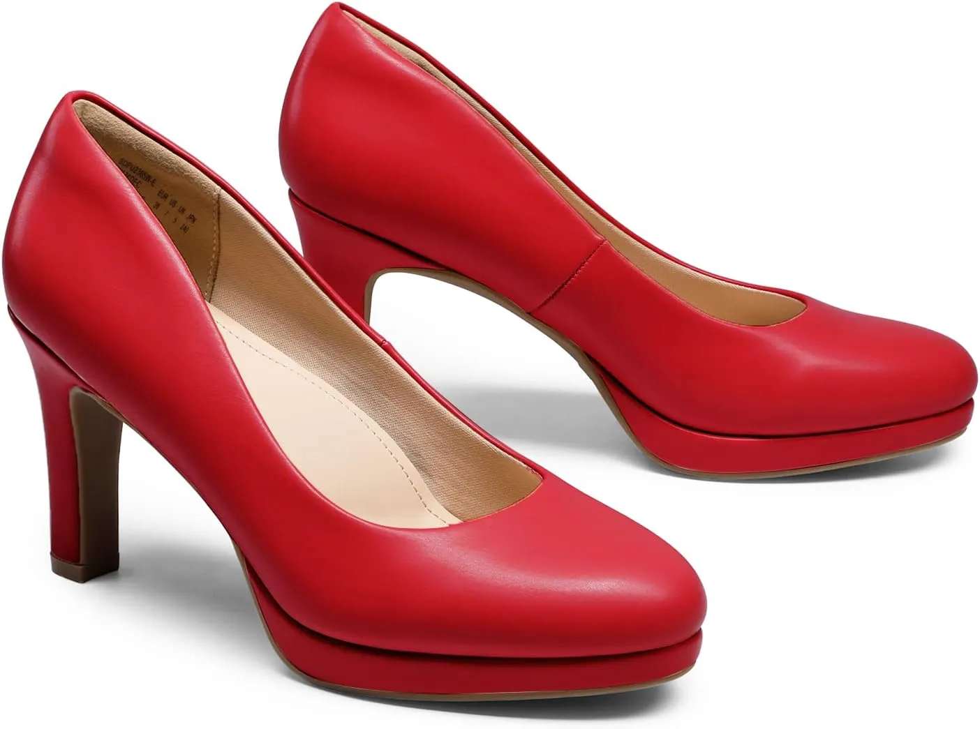 DREAM PAIRS Women's Pumps Close Toe Low Heels Platform Heels Comfortable Office Work Dress Shoes for Women