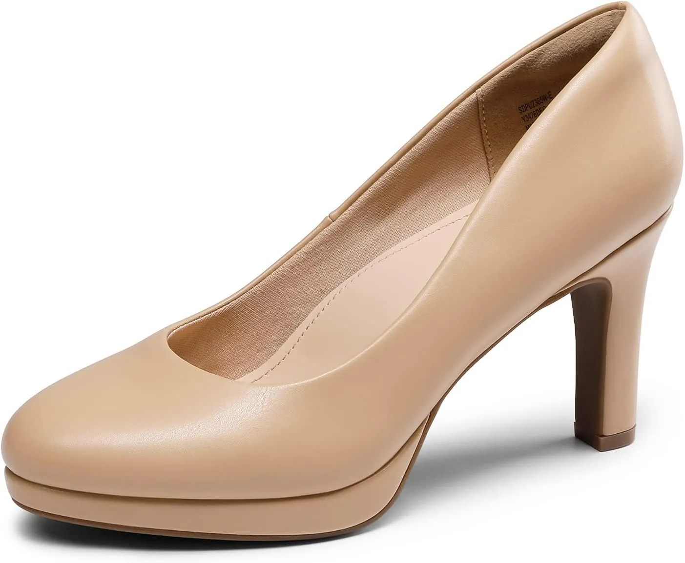 DREAM PAIRS Women's Pumps Close Toe Low Heels Platform Heels Comfortable Office Work Dress Shoes for Women