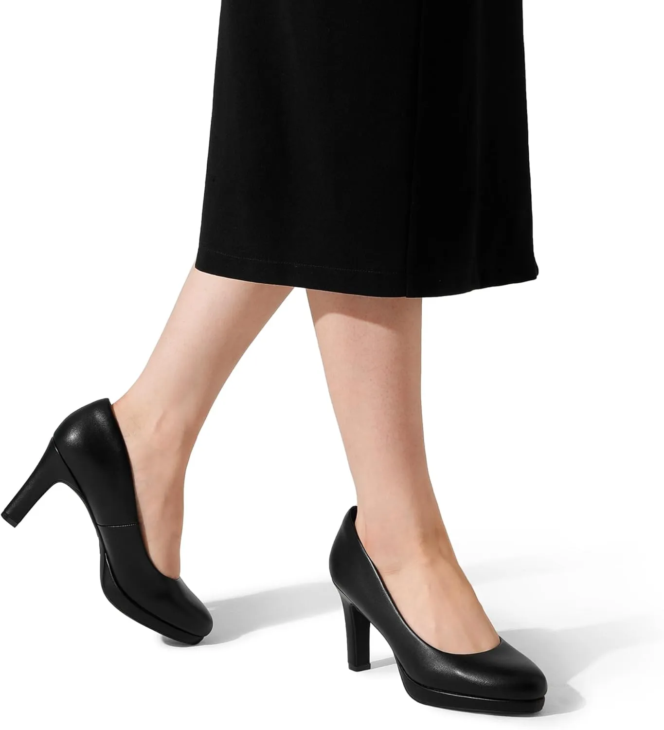 DREAM PAIRS Women's Pumps Close Toe Low Heels Platform Heels Comfortable Office Work Dress Shoes for Women