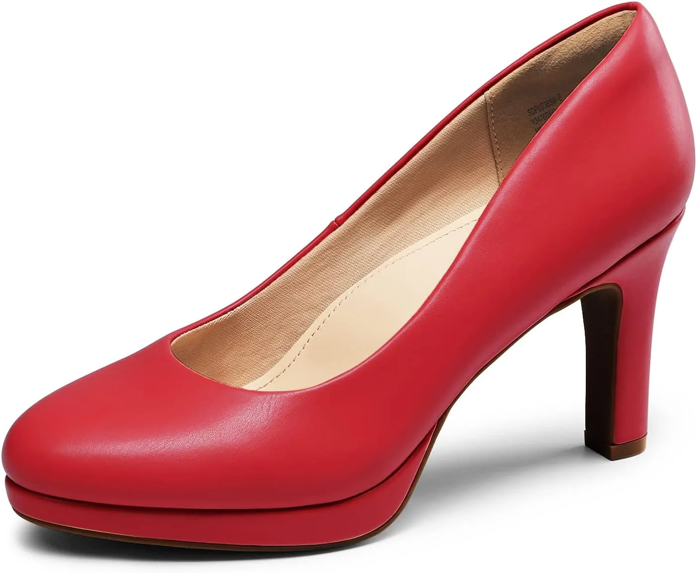 DREAM PAIRS Women's Pumps Close Toe Low Heels Platform Heels Comfortable Office Work Dress Shoes for Women