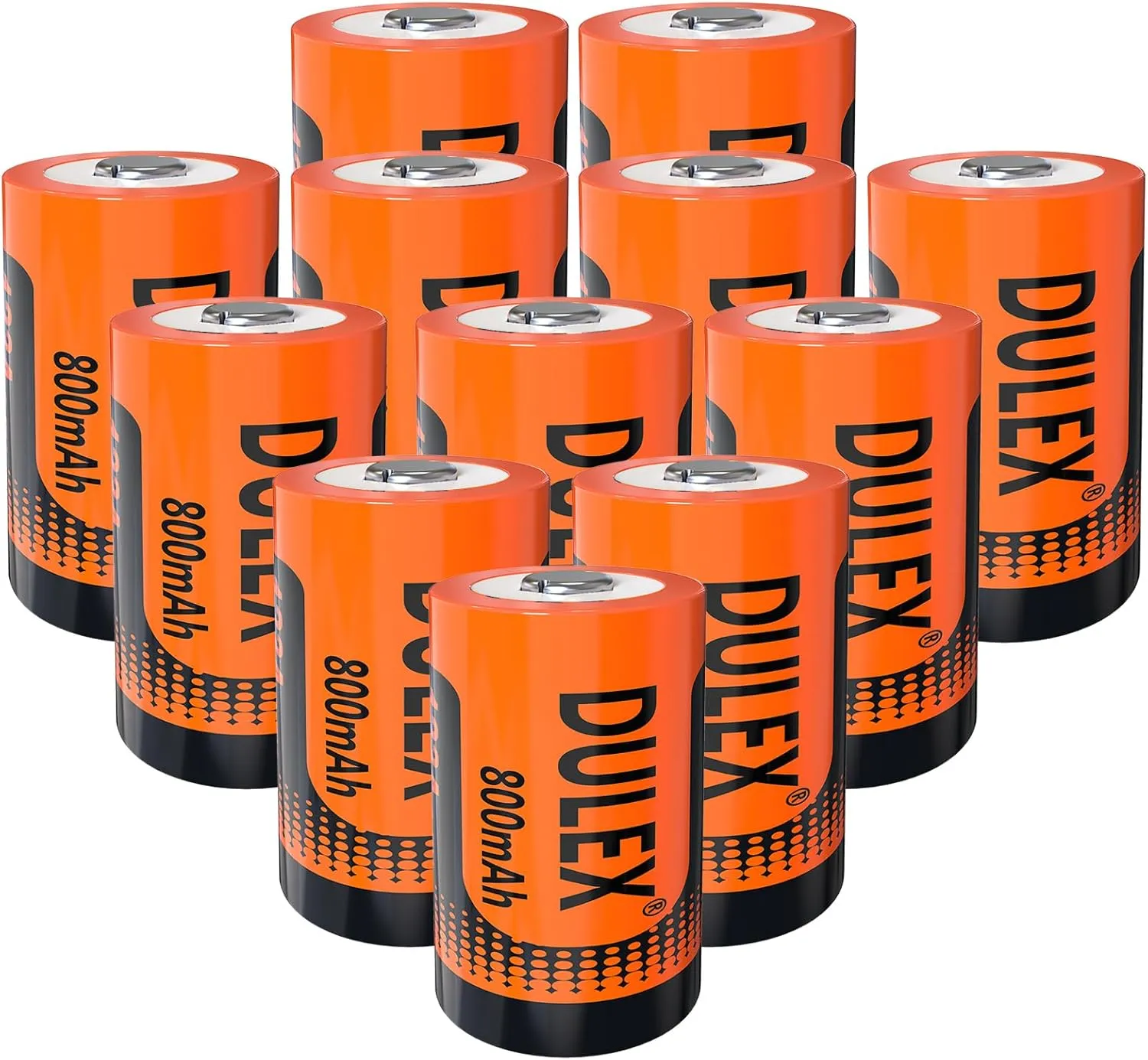 DULEX 12-Pack 3.7V 800mAH 123A Rechargeable Batteries Replacement CR123A Lithium Batteries Compatible with Arlo VMS3130 VMC3030 3200 3330 3430 3530 Security Cameras, Alarm System, Flashlight