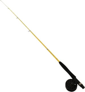 Eagle Claw PK66TF Pack-It Fly Combo, 6'6" Length, 1 Piece Telescopic. #3 Line Weight, Yellow Rod/Black Reel