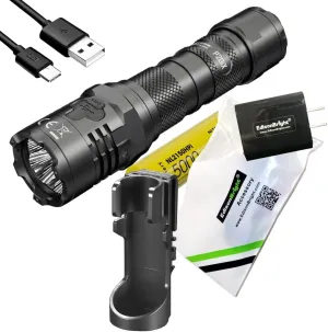 EdisonBright Nitecore P20iX 4000 Lumen USB Rechargeable Tactical Flashlight Charging Adapter