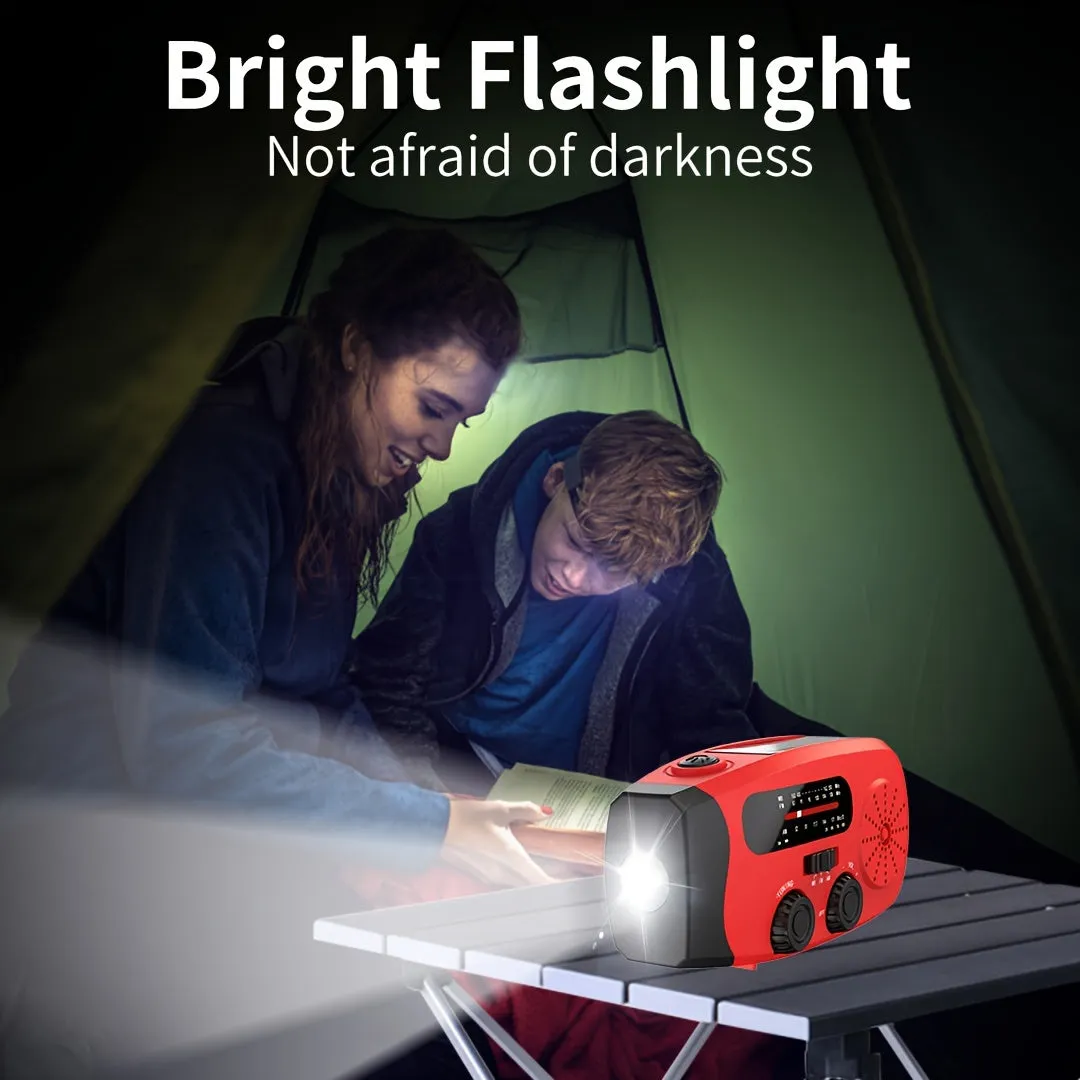 Emergency Radio: Solar-Powered,  AM/FM Portable Weather Radio