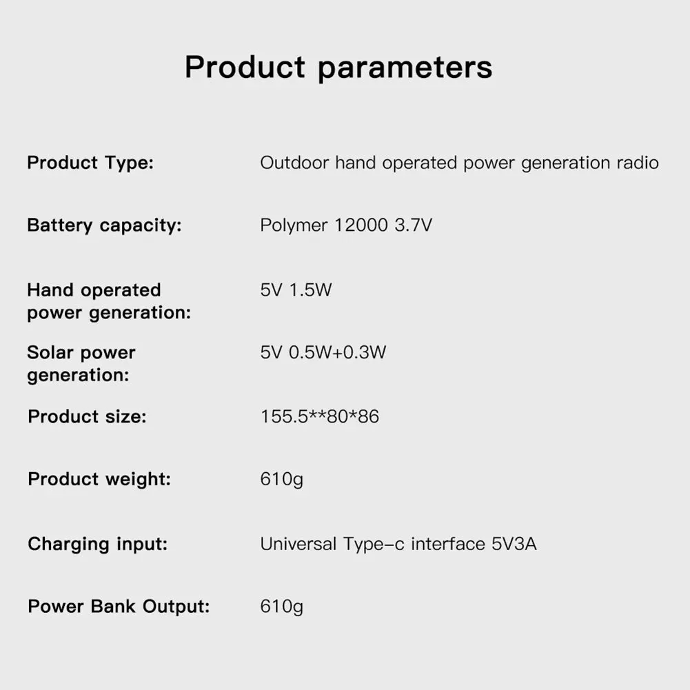 Emergency Solar Power Radio