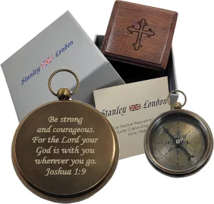 Engraved Baptism Compass Gift | Confirmation Compass Personalized | Engraved Religious Gifts of Faith for Catholic or Christian Men, Teen Boy, Boys, Son, Grandson