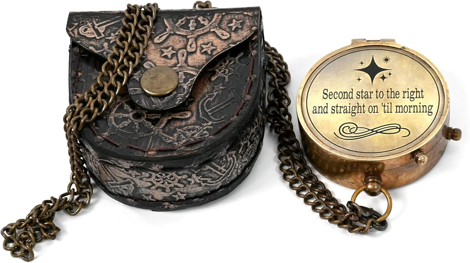 Engraved Compass, Customized Brass Compass for Anniversary, Birthday, Graduation, Confirmation Gift
