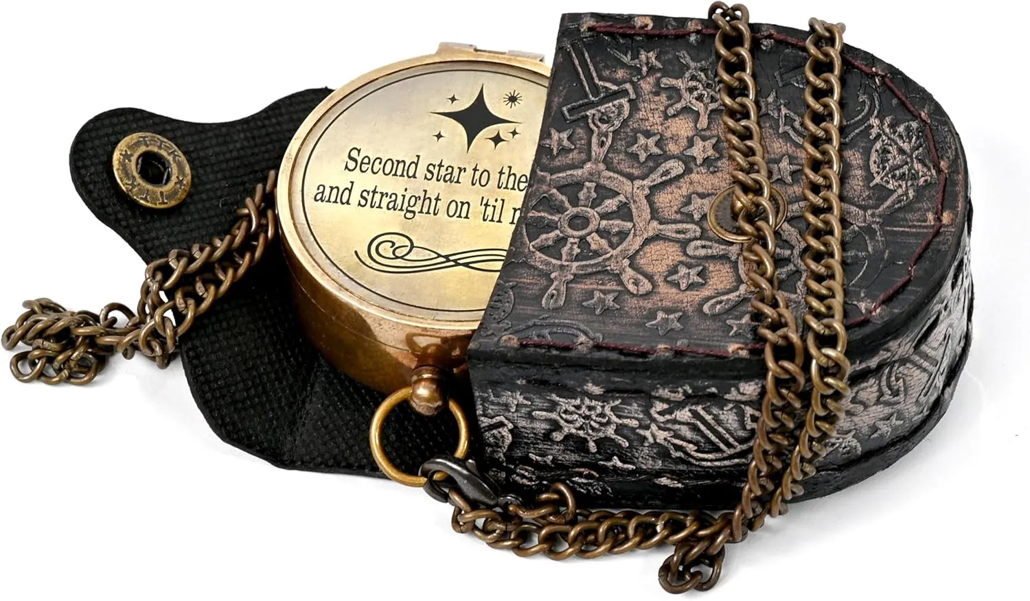 Engraved Compass, Customized Brass Compass for Anniversary, Birthday, Graduation, Confirmation Gift