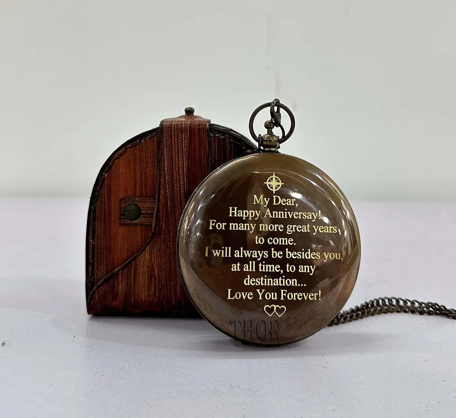 Engraved Compass, Gift for Husband,Anniversary,Wedding Gift for Him, Long Distance Boyfriend Gift, Fiance Gift I Miss You Long Distance Relationship Gift for Army Boyfriend Gift