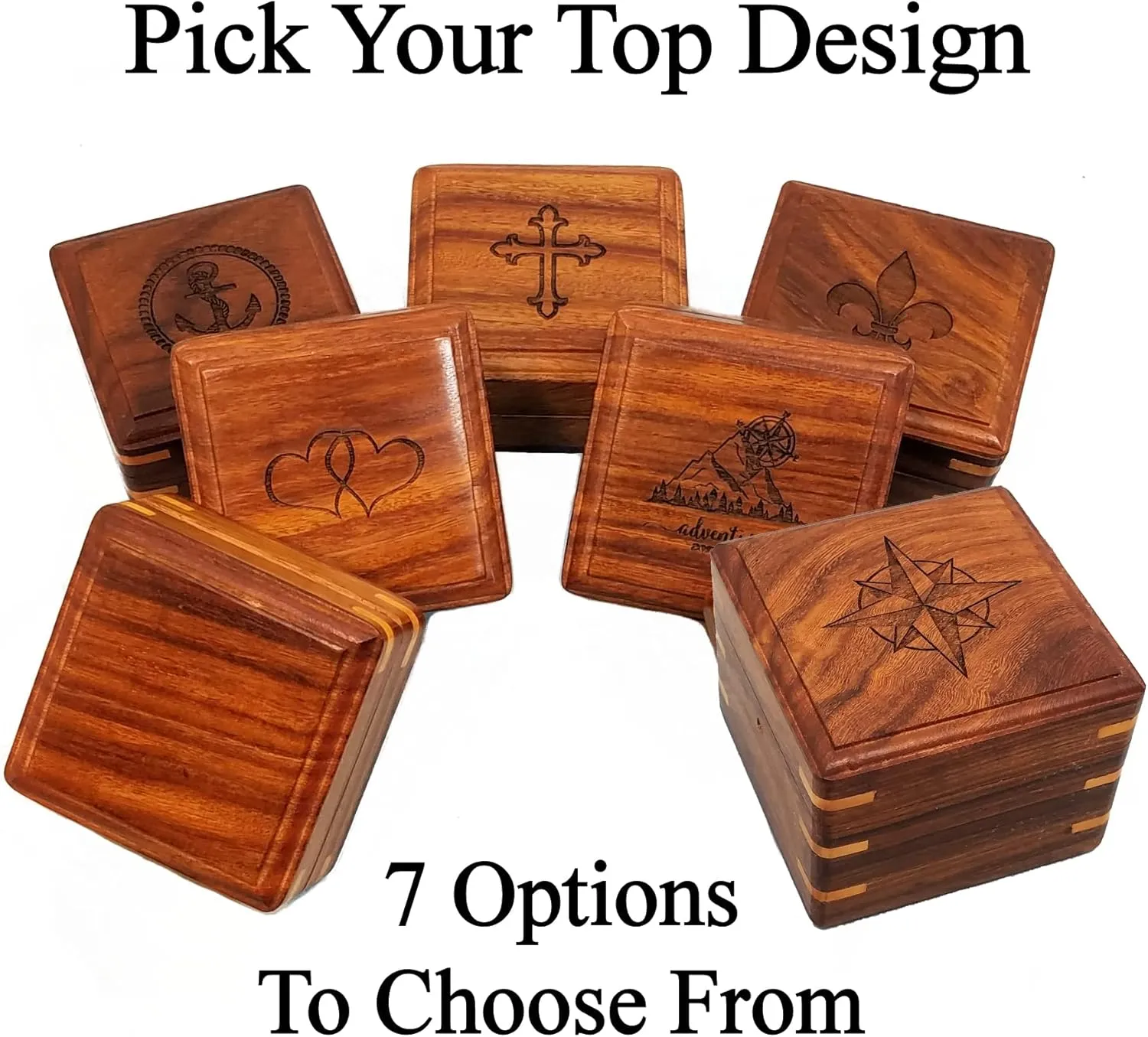 Engraved Compass Personalized in Wood Box | Antique Brass Desk Compass Gifts for Men, Him, Son, Grandson, Teen Boys for Graduation, Baptism, Confirmation, Leadership