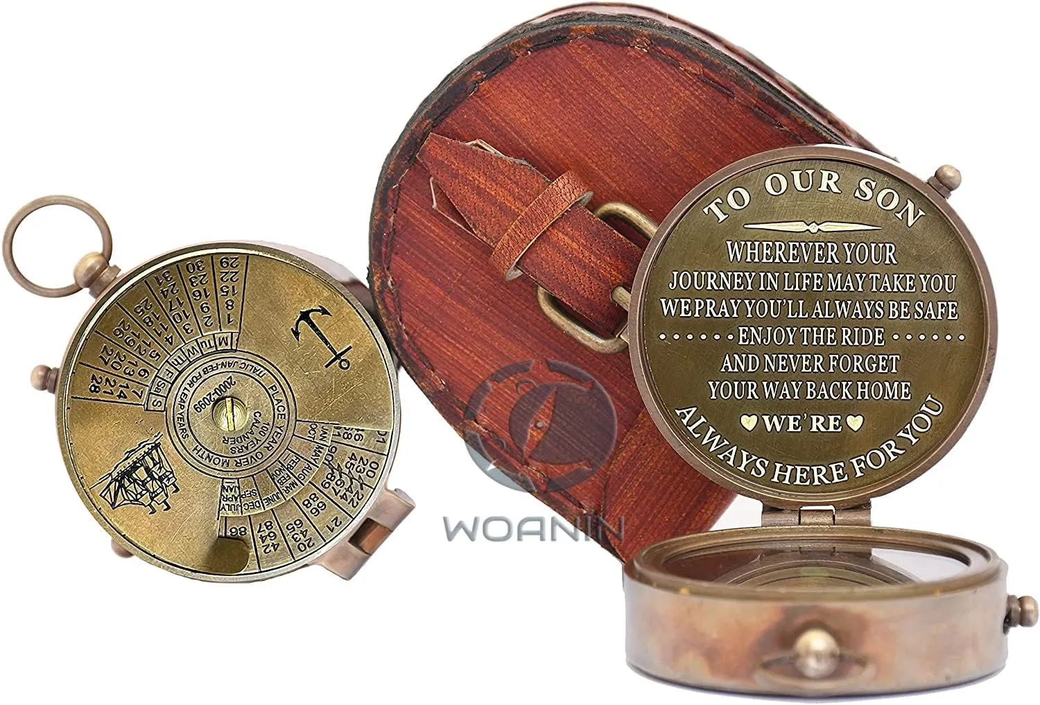 Engraved to My Son Calendar Compass, Personalized Compass Gift for Son/to Our Son Gifts/Son Gift