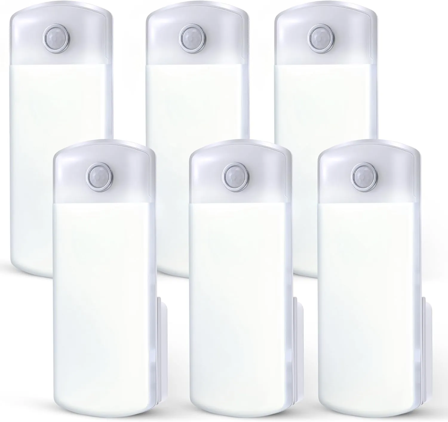 Enhon 6 Pack LED Power Failure Light, 4 in 1 LED Rechargeable Plug in Flashlights with Motion Detection, LED Emergency Lights for Home Power Failure Black Outs Hurricane Supplies