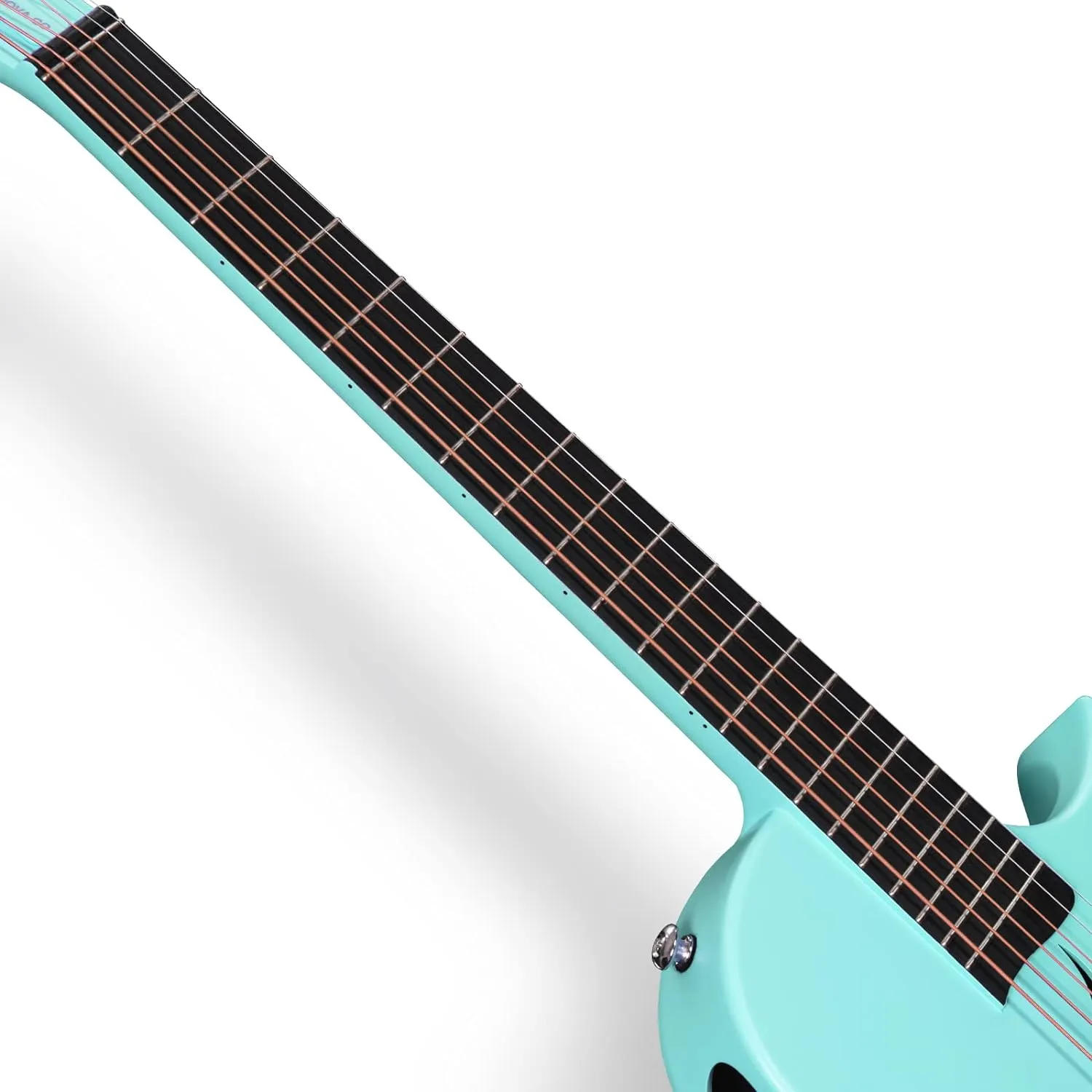 Enya NOVA Go SP1 Carbon Fiber Acoustic Electric Guitar with Smart AcousticPlus 35 Inch Travel Acustica Guitarra Starter Bundle Kit of Gig Bag, Strap, Strings, Charging Cable, Instrument Cable(Blue)