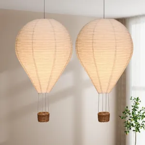 etmilc 2PCS Hot air balloon Lmapshade 16INCH Bedroom Decor Handmade Hot air balloon Hanging lamp shades Suitable for Decorating Children's Rooms Corridors and Living Rooms Decorations