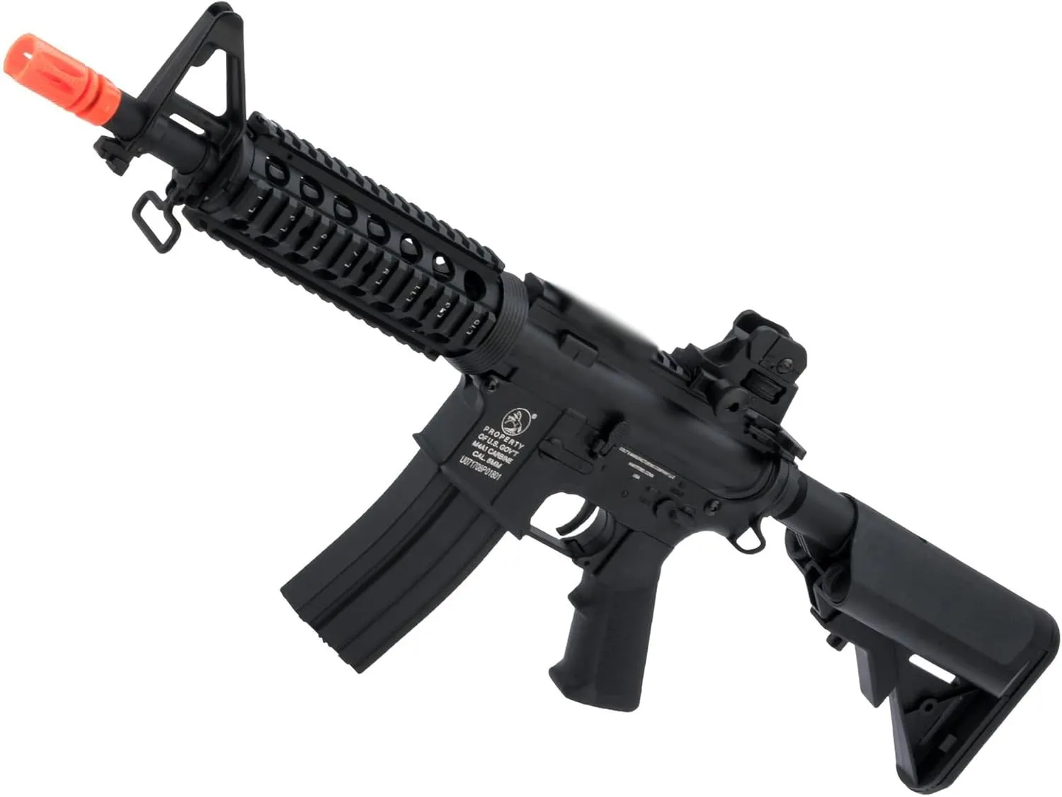 Evike Airsoft - Colt Licensed M4 CQB-R Carbine AEG Airsoft Rifle by Cybergun/CYMA (Package: Gun Only / 400 FPS)
