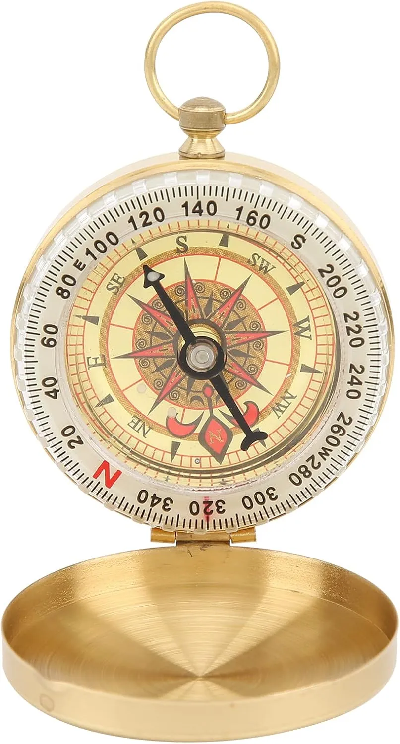 EVTSCAN Camping Survival Compass, Luminous Hiking Compass, Waterproof 360 Degree Rotation Luminous Cover Compass, Outdoor Survival Tool