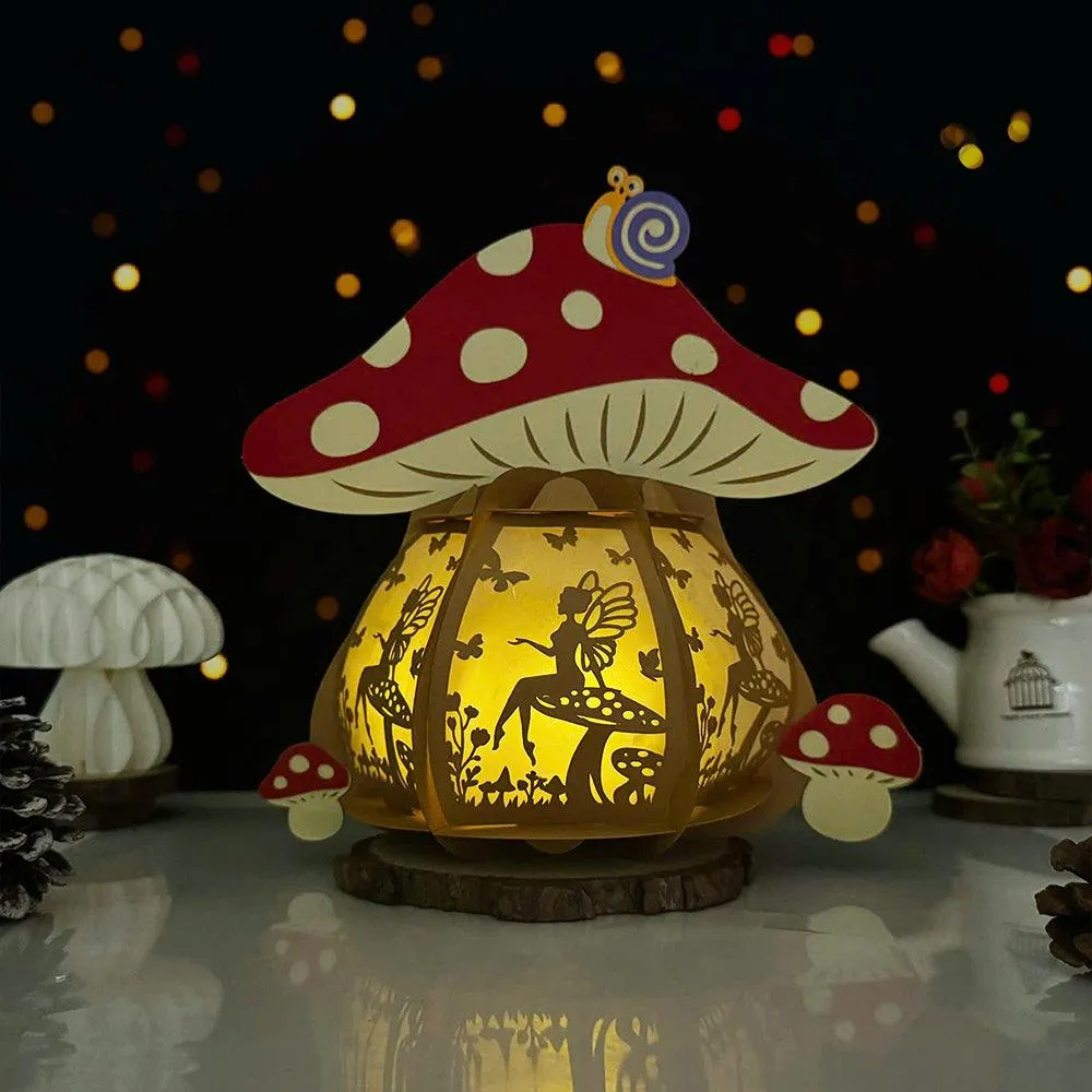 Fairy - 3D Mushroom Lantern File - Cricut File 1 - LightBoxGoodMan