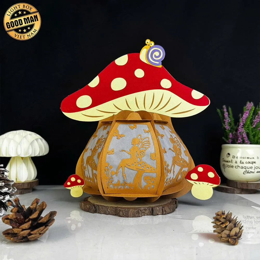 Fairy - 3D Mushroom Lantern File - Cricut File 1 - LightBoxGoodMan