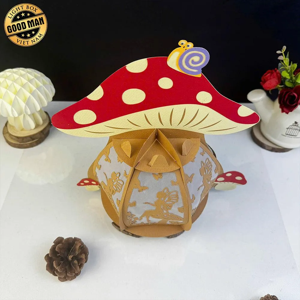 Fairy - 3D Mushroom Lantern File - Cricut File 1 - LightBoxGoodMan