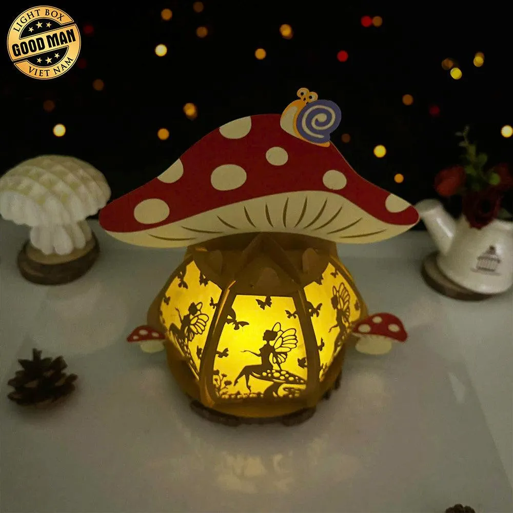 Fairy - 3D Mushroom Lantern File - Cricut File 1 - LightBoxGoodMan