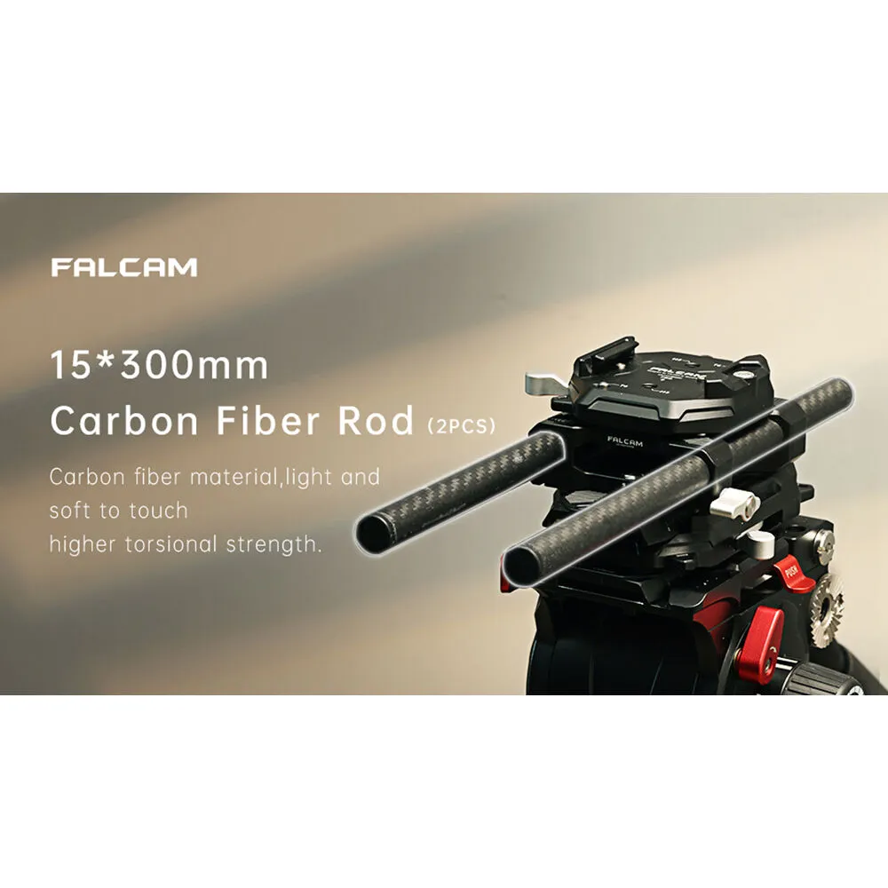 Falcam 15mm Carbon Fiber Rod Set (11.8")
