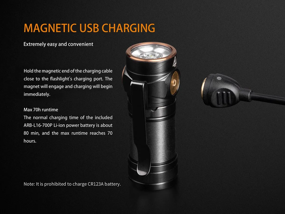 Fenix E18R XP-L Hi Led Flashlight Black 750 Lumen