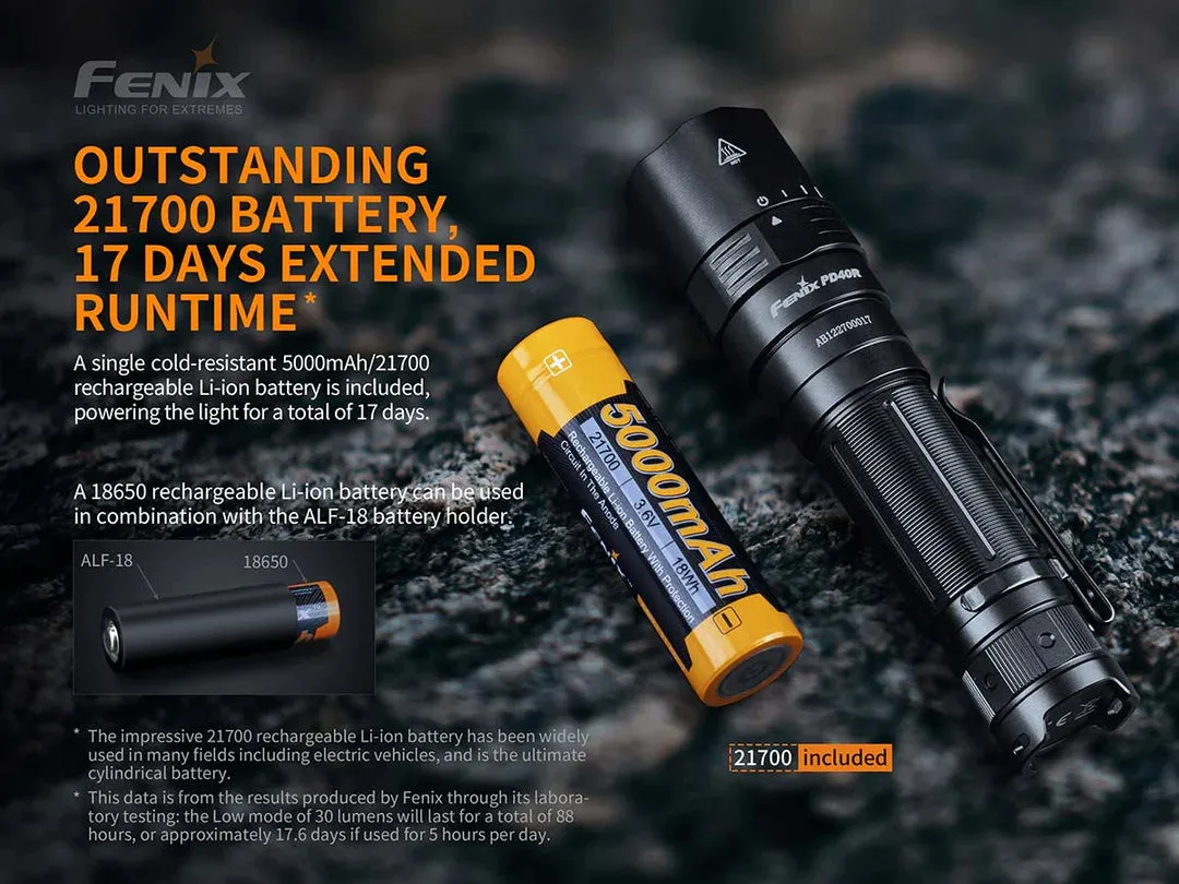 Fenix PD40R V2.0 LED Flashlight   FREE E01 V2.0 Flashlight