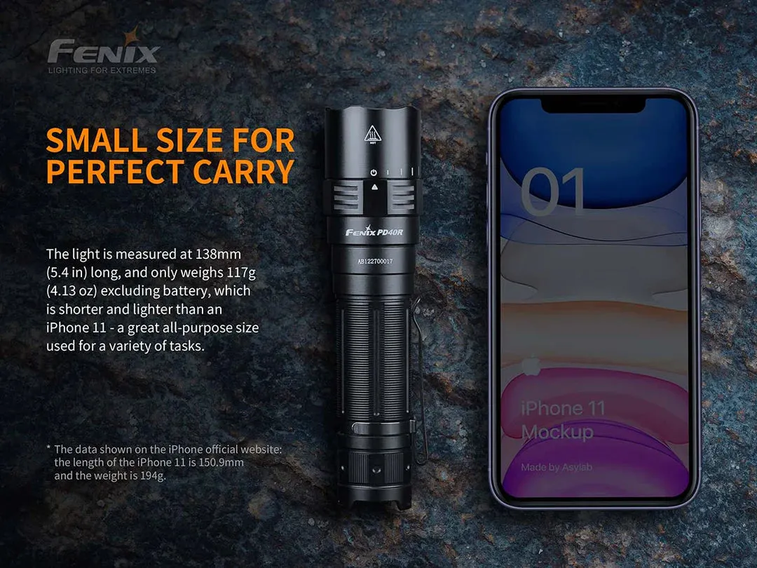 Fenix PD40R V2.0 LED Flashlight   FREE E01 V2.0 Flashlight