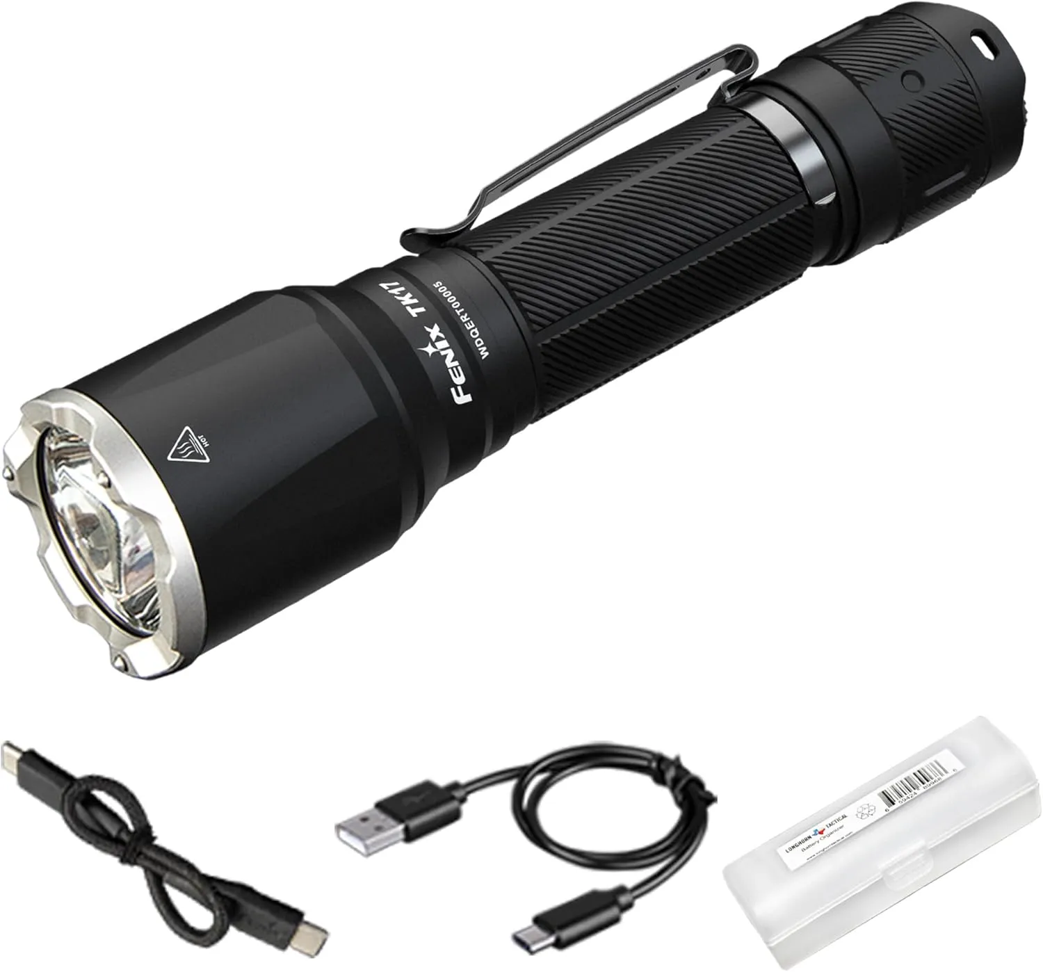 Fenix TK17 3600 Lumen Tactical Flashlight Duty Light, Long Throw with USB-C Rechargeable Battery