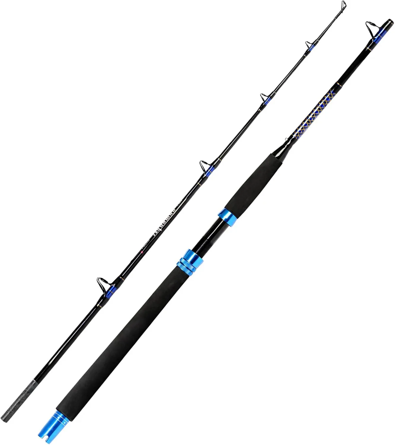 Fiblink 1-Piece Conventional Boat Rod Saltwater Offshore Graphite Spinning Fishing Rod(6 Feet, 30-50 lb/50-80 lb/80-120 lb)