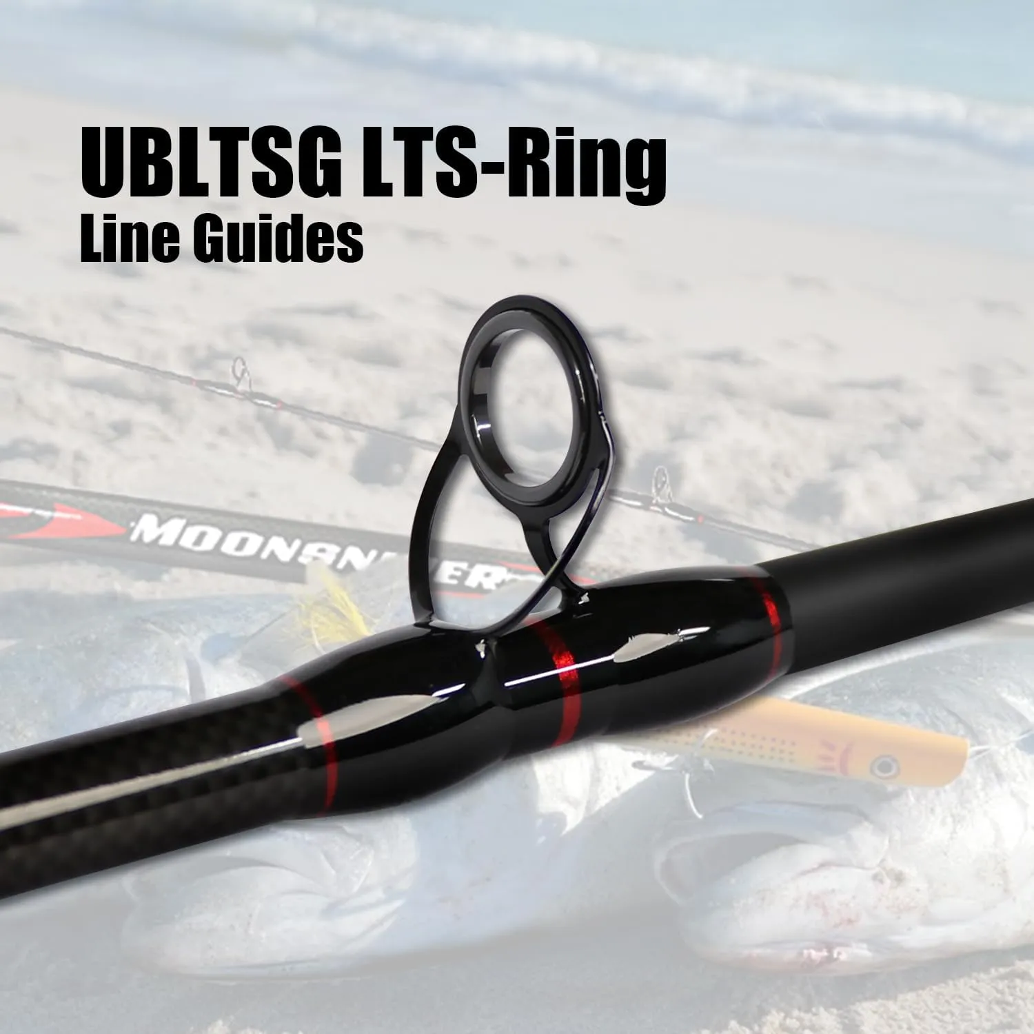 Fiblink Surf Casting Fishing Rod 2-Piece Graphite Travel Baitcasting Fishing Rod