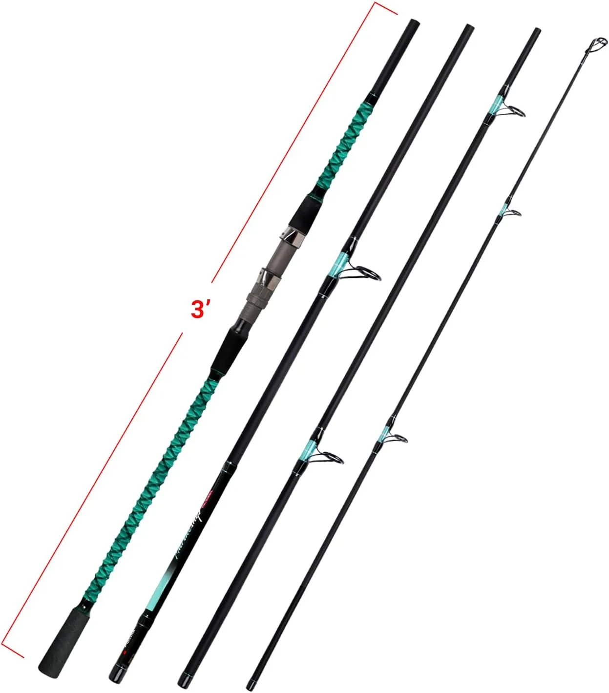 Fiblink Surf Fishing Rod Portable Travel Surf Spinning Rod 2 Piece/3 Piece/4 Piece Carbon Fiber Saltwater Fishing Rod 9'/10'/12'/13'/15'