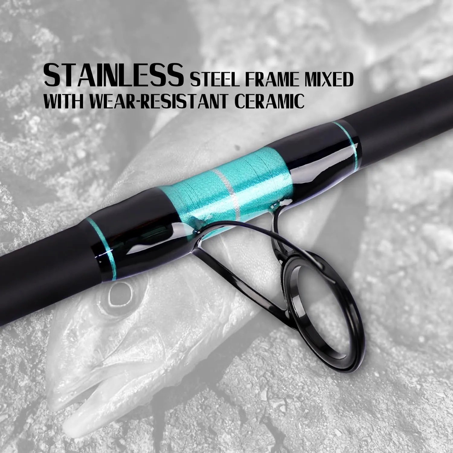 Fiblink Surf Fishing Rod Portable Travel Surf Spinning Rod 2 Piece/3 Piece/4 Piece Carbon Fiber Saltwater Fishing Rod 9'/10'/12'/13'/15'