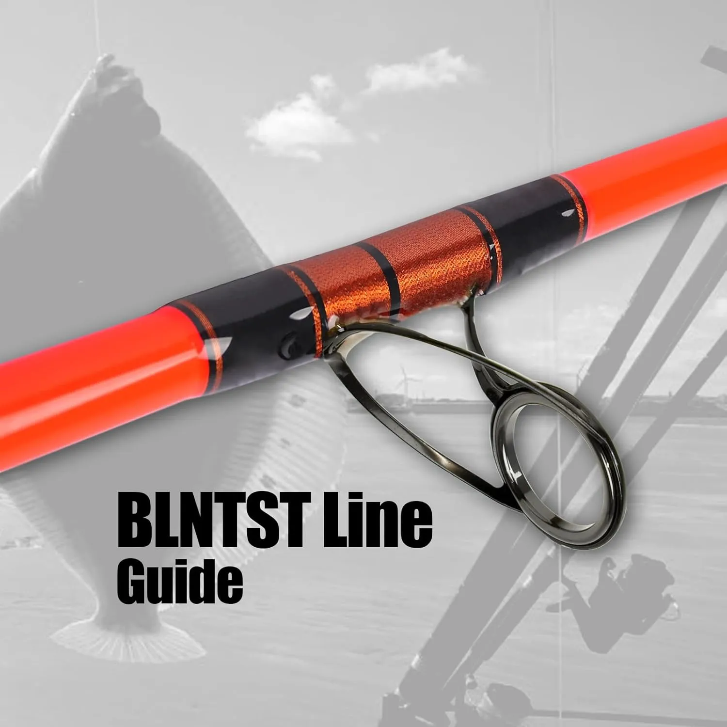Fiblink Surf Spinning Fishing Rod 2-Piece & 3-Piece & 4-Piece Carbon Fiber Travel Fishing Rod with Noctilucent Tip