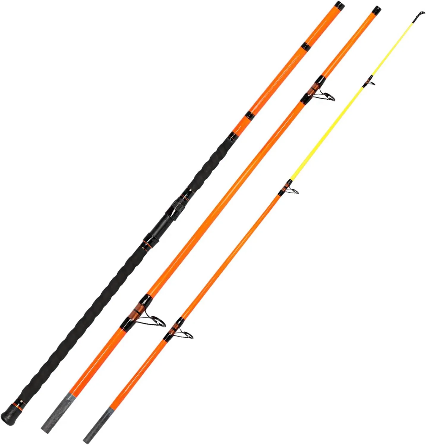 Fiblink Surf Spinning Fishing Rod 2-Piece & 3-Piece & 4-Piece Carbon Fiber Travel Fishing Rod with Noctilucent Tip