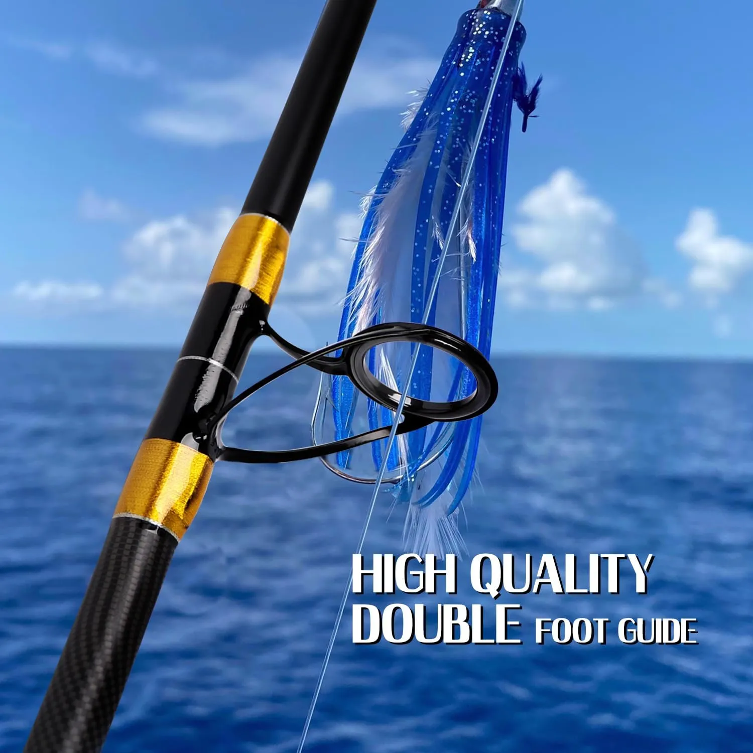 Fiblink Surf Spinning Rod Portable Travel Surf Fishing Rod Carbon Saltwater Beach Fishing Rod with Gray Fish Scale Heat Shrink Grips 9ft/10ft/12ft/13ft