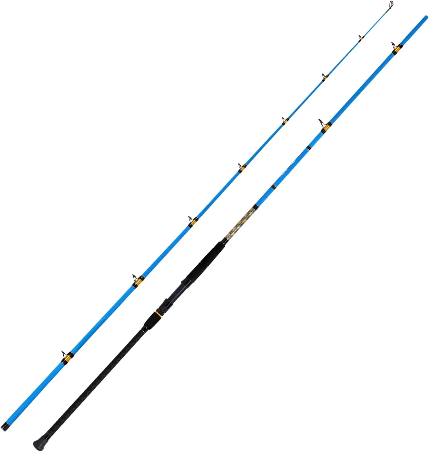Fiblink Surf Spinning/Casting Fishing Rod 2-Piece Carbon Fiber Travel Fishing Rod (12-Feet & 10-Feet)