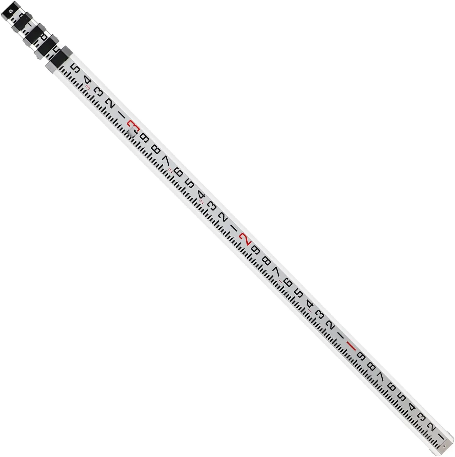 Firecore FLR500C-16-Foot Dual Sided Telescopic  Aluminum Grade Rod 10ths, 5 Sections with Bubble