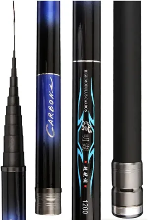 Fishing Rod Carbon Fiber Long Section Super Hard Ultralight 28 Tone 7.2m 8m 9m 10m 11m 12m 13m Long Distance Big Fish Fishing Gear