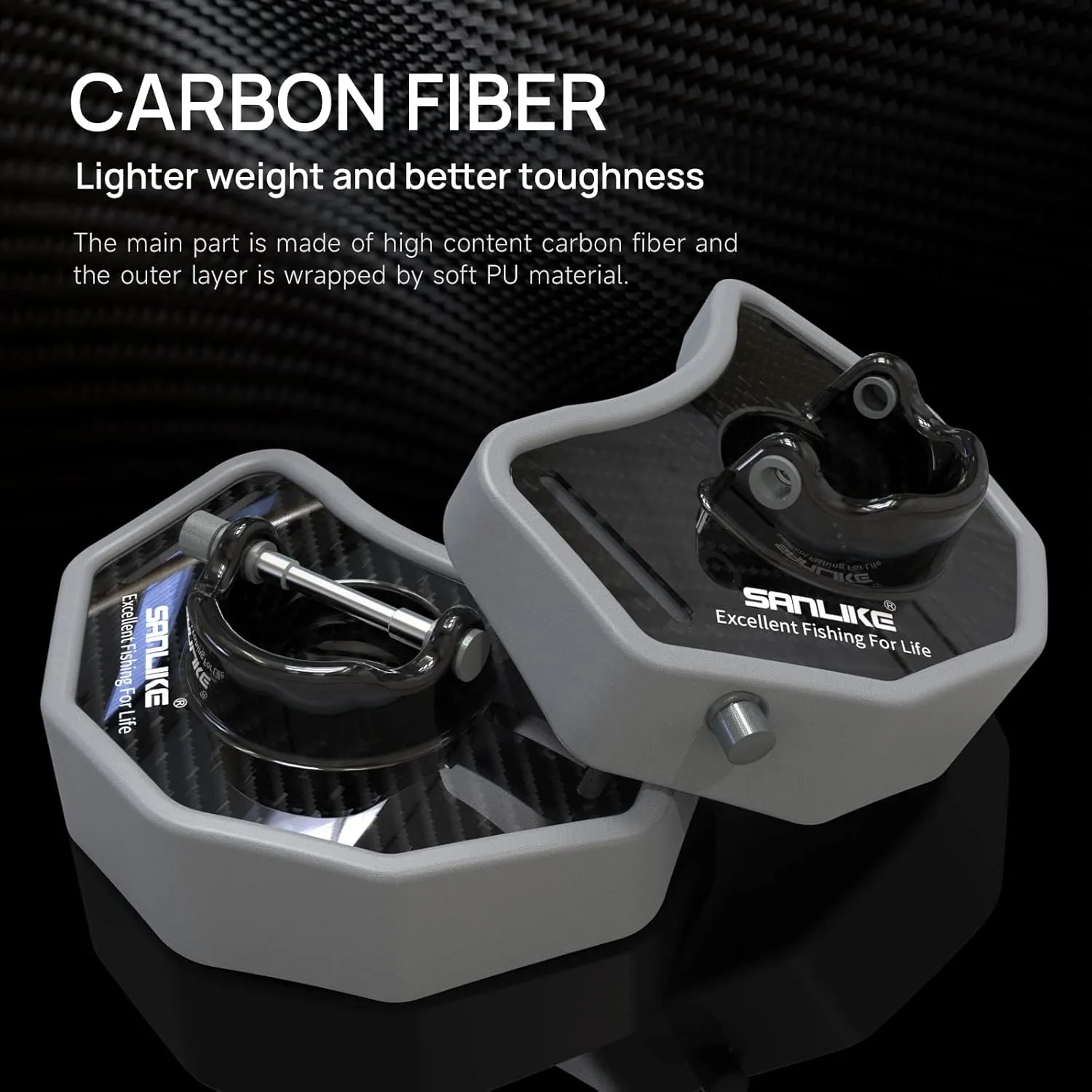 Fishing Rod Holder Aluminum Fighting Belt - Adjustable Carbon Fiber Waist Belt With Stand-up Gimbal Padded