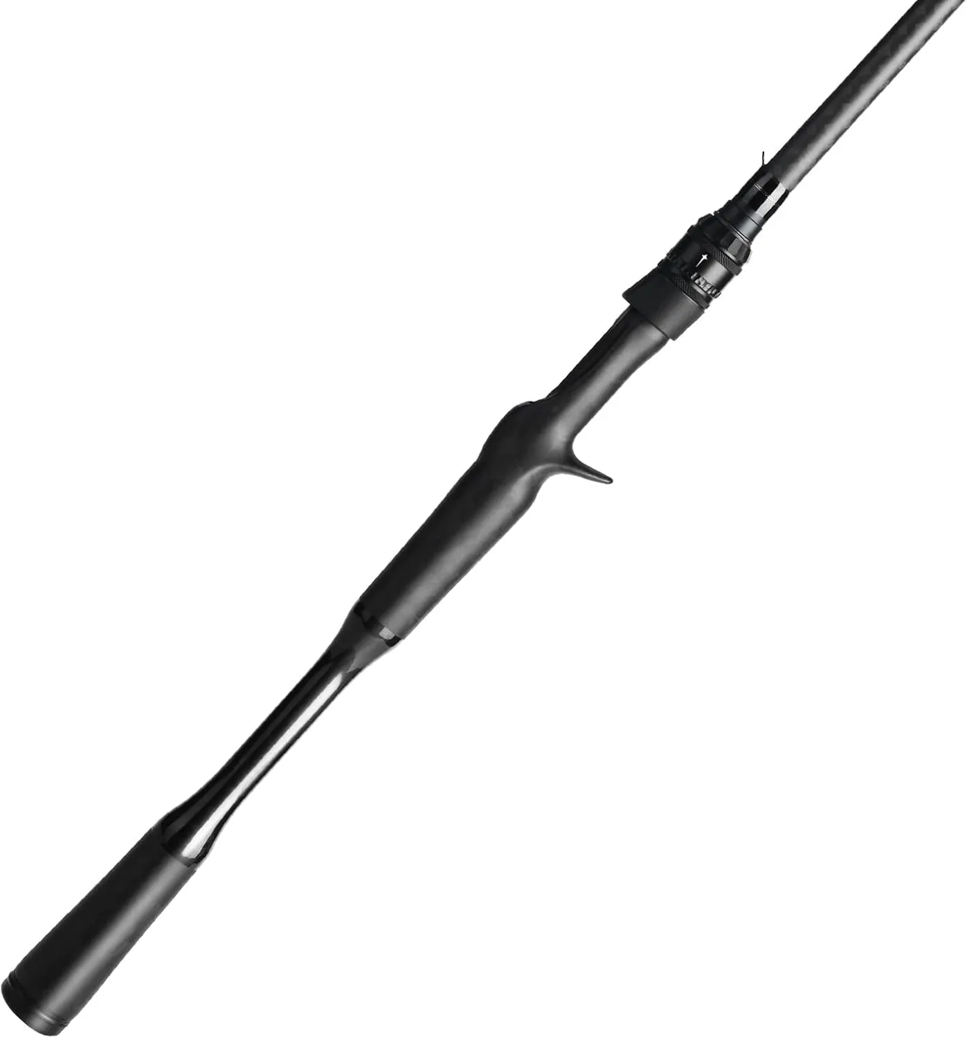 Fishing Rod, Serenity Series One Piece Spinning & Casting Rod with a One-Piece Full Carbon Reel Seat, 40T Carbon Fiber Fast Action sea·Guide Zirconia Ceramic Guide Rings