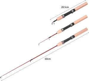 Fishing Rod Telescopic, Durable Fiberglass Rod with EVA Handle, Used for Traveling Saltwater and Freshwater Fishing