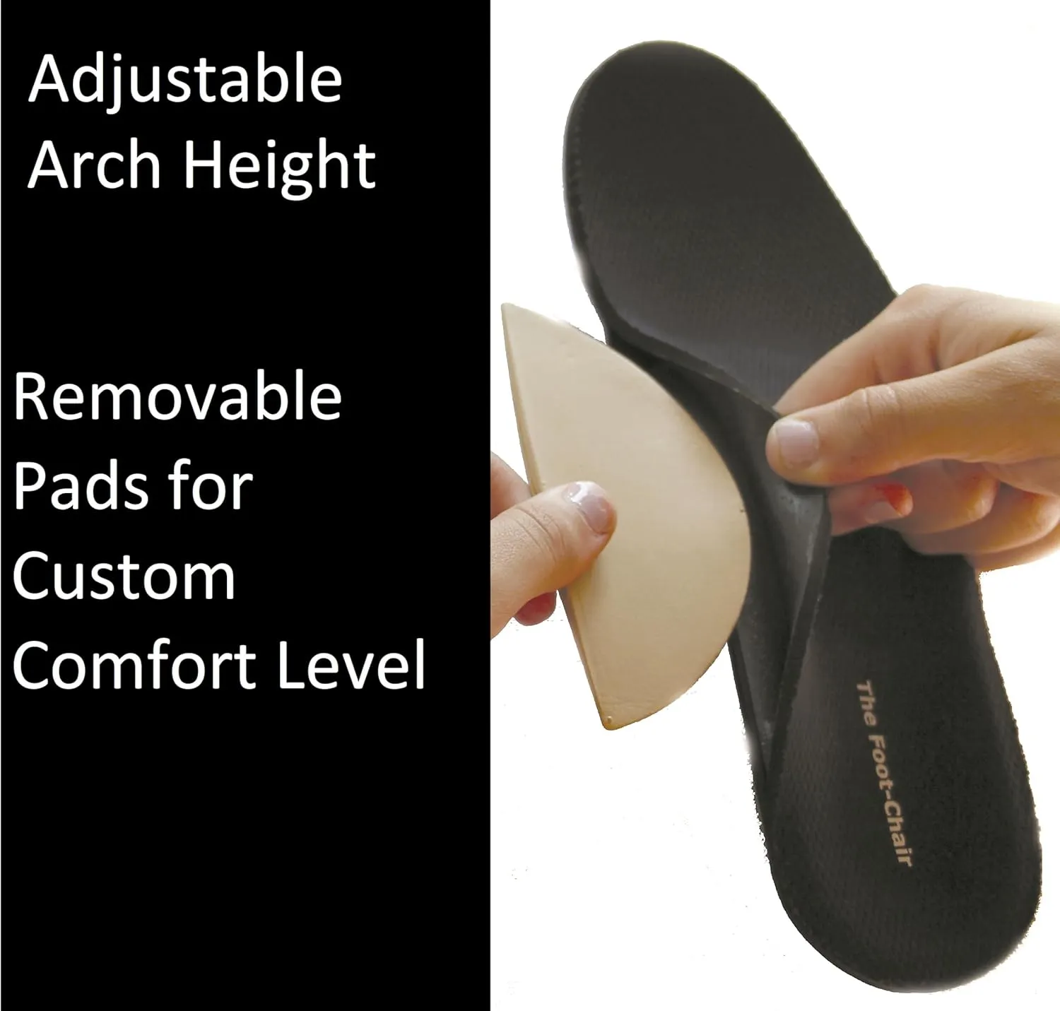 FootChair Orthotics with Pads for Adjustable Arch Height. Relieve Plantar Fasciitis and Other Foot Pain (Women’s 15-16.5 / Men’s 13-14.5)