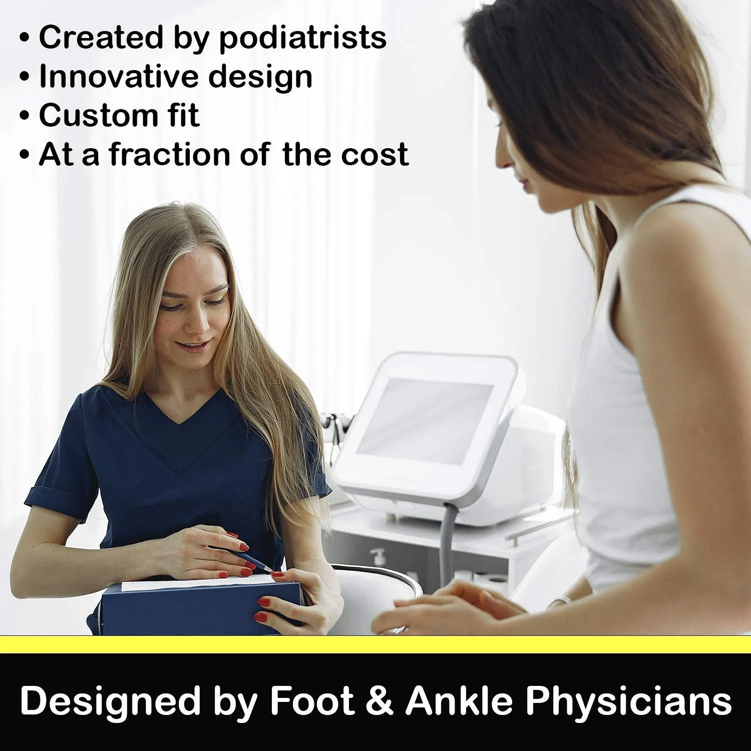 FootChair Orthotics with Pads for Adjustable Arch Height. Relieve Plantar Fasciitis and Other Foot Pain (Women’s 15-16.5 / Men’s 13-14.5)