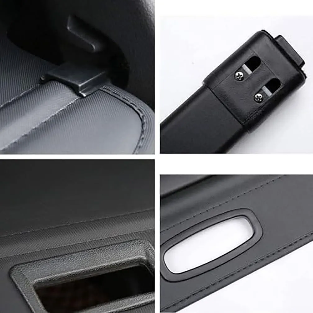 for Ford Everest 2015-2021 Car Accessory Retractable Car Rear Trunk Parcel Curtain Shelves Luggage Cargo Shield Cover Save Space,A